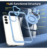 Smart Funda magnética inteligente con soporte de 360 grados para Samsung Galaxy S26 Plus - Azul