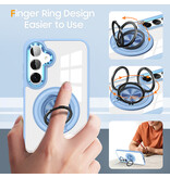 Smart Smart Magnetic with 360 Degree Stand Case for Samsung Galaxy S26 Plus - Blue