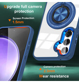 Smart Funda magnética inteligente con soporte de 360 grados para Samsung Galaxy S26 Plus - Azul oscuro