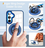 Smart Custodia magnetica intelligente con supporto a 360 gradi per Samsung Galaxy S26 Plus - Blu scuro