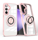 Smart Funda magnética inteligente con soporte de 360 grados para Samsung Galaxy S26 Plus - Rosa