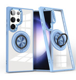 Smart Smart Magnetic met 360 Graden Standaard Hoesje voor Samsung Galaxy S26 Ultra - Blauw