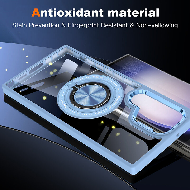 Smart Custodia magnetica intelligente con supporto a 360 gradi per Samsung Galaxy S26 Ultra - Blu