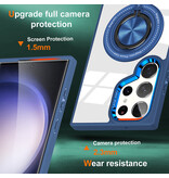 Smart Smart Magnetic met 360 Graden Standaard Hoesje voor Samsung Galaxy S26 Ultra - Donker Blauw