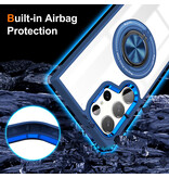 Smart Smart Magnetic met 360 Graden Standaard Hoesje voor Samsung Galaxy S26 Ultra - Donker Blauw