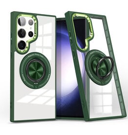 Smart Magnetische 360-Grad-Ständerhülle für Samsung Galaxy S26 Ultra – Grün