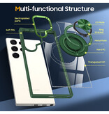 Smart Custodia magnetica intelligente con supporto a 360 gradi per Samsung Galaxy S26 Ultra - Verde