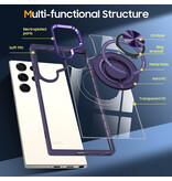 Smart Funda magnética inteligente con soporte de 360 grados para Samsung Galaxy S26 Ultra - Morado