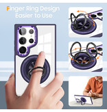 Smart Intelligente magnetische Schutzhülle mit 360°-Ständer für Samsung Galaxy S26 Ultra – Lila