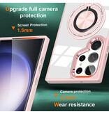 Smart Smart Magnetic met 360 Graden Standaard Hoesje voor Samsung Galaxy S26 Ultra - Roze