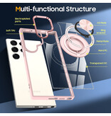 Smart Étui magnétique intelligent avec support à 360° pour Samsung Galaxy S26 Ultra - Rose