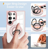 Smart Intelligente magnetische Schutzhülle mit 360°-Ständer für Samsung Galaxy S26 Ultra – Pink