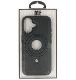 KaiYue Étui MagSafe aspect cuir avec support pour iPhone 16 - Noir