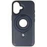 KaiYue Magsafe Leather Look with Standard Case for iPhone 16 - Navy