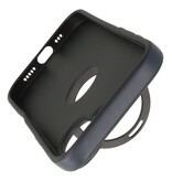 KaiYue Magsafe Leather Look with Standard Case for iPhone 16 - Navy