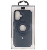 KaiYue Magsafe Lederoptik-Schutzhülle mit Standardgehäuse für iPhone 16 – Marineblau