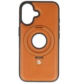 KaiYue Custodia Magsafe in similpelle con standard per iPhone 16 - Marrone