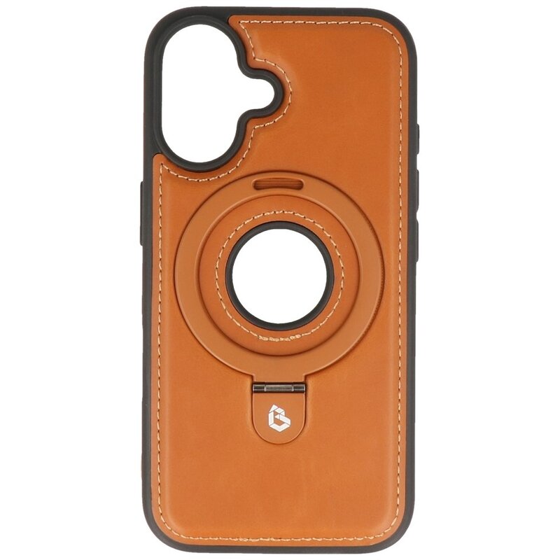 KaiYue Custodia Magsafe in similpelle con standard per iPhone 16 - Marrone