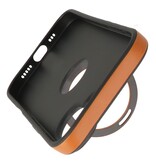KaiYue Magsafe Lederoptik-Schutzhülle mit Standardgehäuse für iPhone 16 – Braun