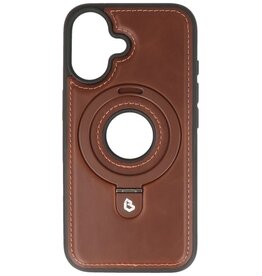 KaiYue Magsafe læderlook med standardcover til iPhone 16 - Mocca