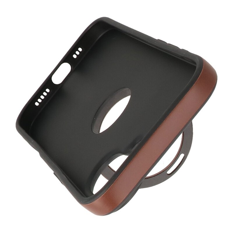 KaiYue Custodia Magsafe in similpelle con custodia standard per iPhone 16 - Mocca