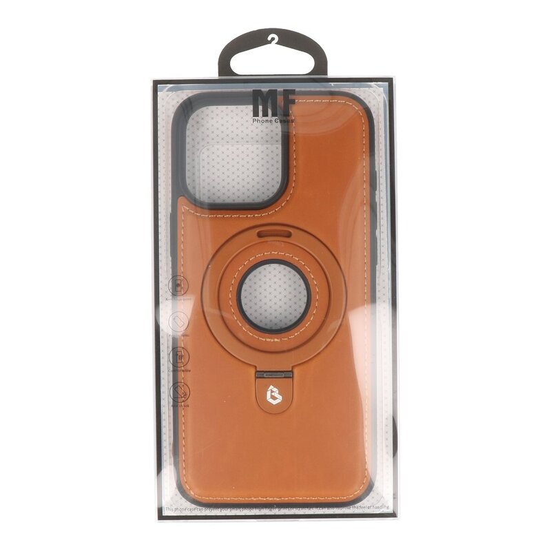 KaiYue Magsafe Leather Look with Standard Case for iPhone 16 Pro - Brown