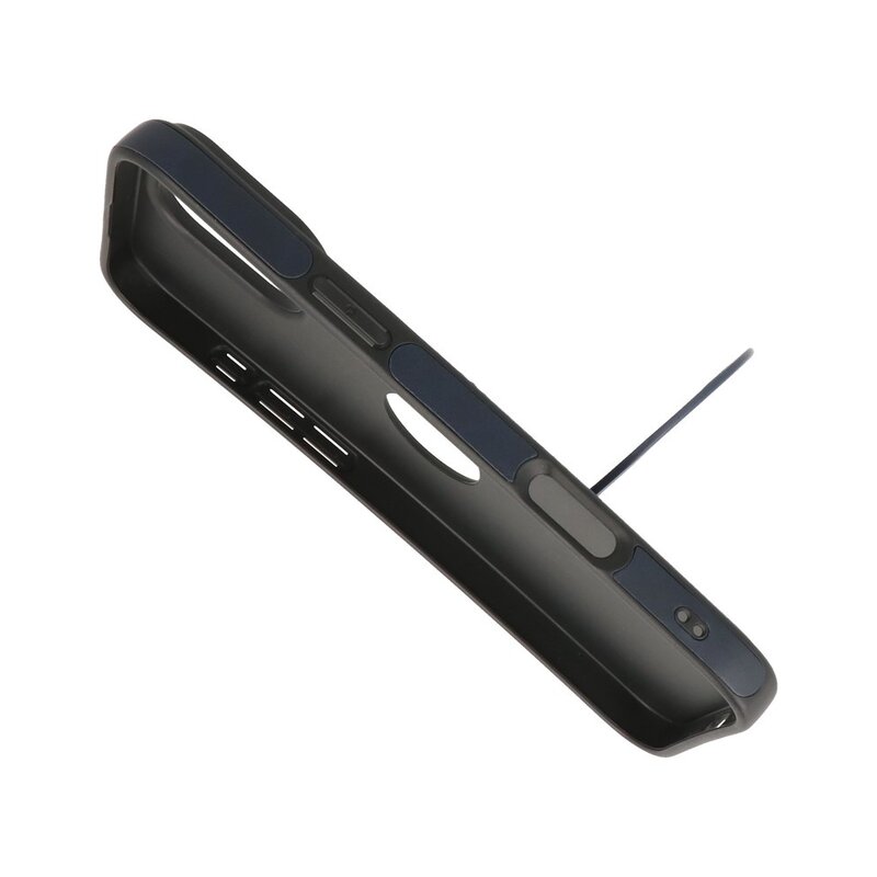 KaiYue Funda Magsafe con aspecto de cuero y funda estándar para iPhone 16 Pro Max - Azul marino