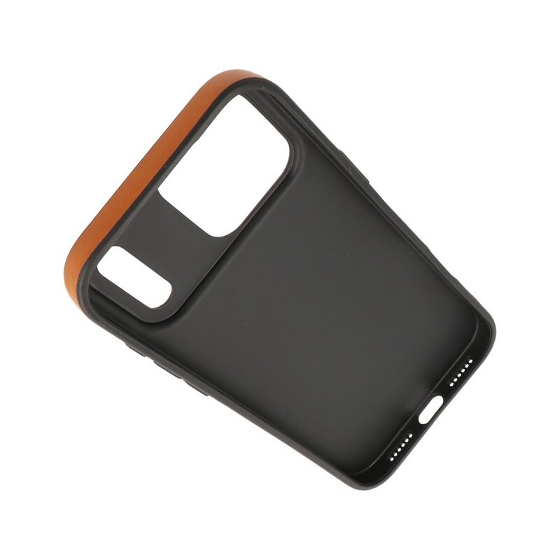 KaiYue Magsafe Lederlook met Standaard Hoesje voor iPhone 17 Pro - Bruin