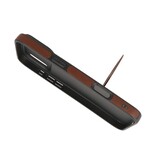 KaiYue Funda Magsafe con aspecto de cuero y funda estándar para iPhone 17 Pro - Mocca