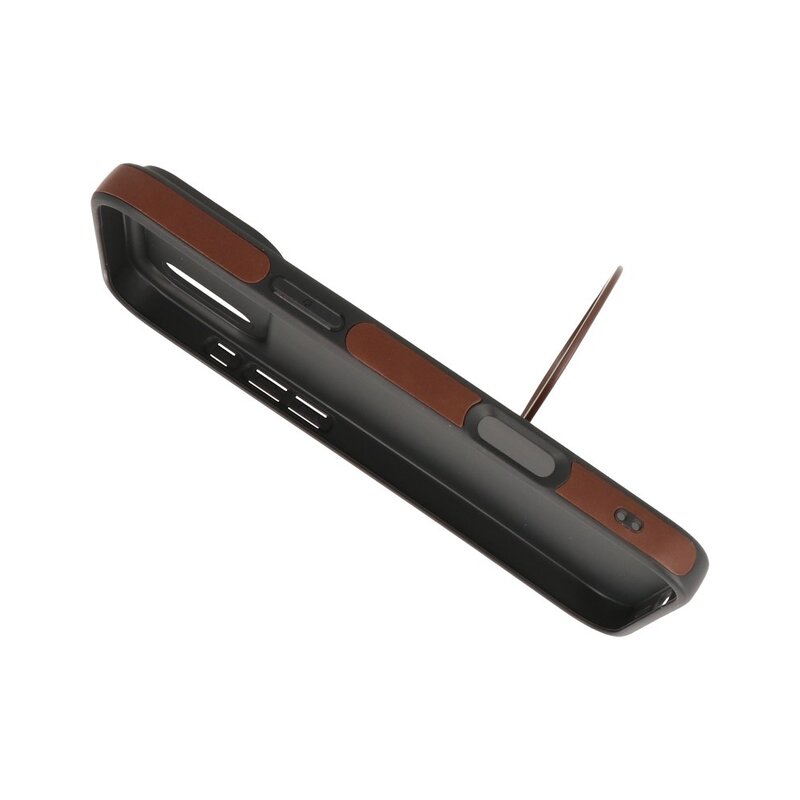 KaiYue Étui MagSafe aspect cuir avec coque standard pour iPhone 17 Pro - Mocca