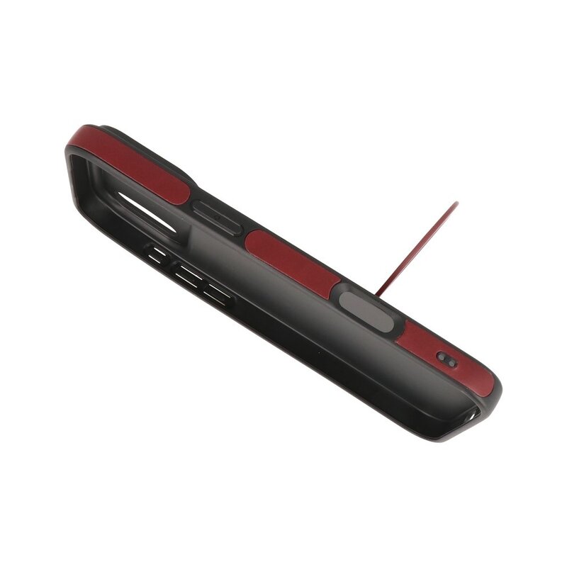 KaiYue Magsafe Lederlook met Standaard Hoesje voor iPhone 17 Pro - Bordeaux Rood