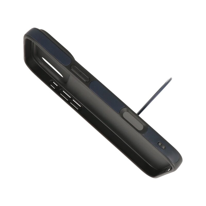 KaiYue Étui MagSafe aspect cuir avec coque standard pour iPhone 17 Pro Max - Bleu marine