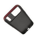 KaiYue Étui MagSafe aspect cuir avec coque standard pour iPhone 17 Pro Max - Rouge Bordeaux