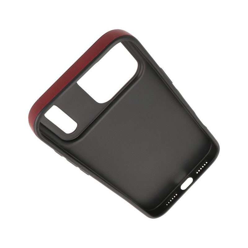 KaiYue Étui MagSafe aspect cuir avec coque standard pour iPhone 17 Pro Max - Rouge Bordeaux