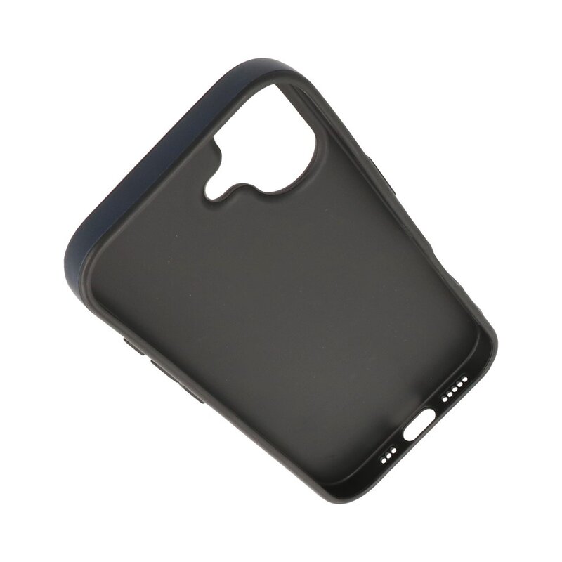 KaiYue Magsafe læderlook med standardcover til iPhone 17 - marineblå