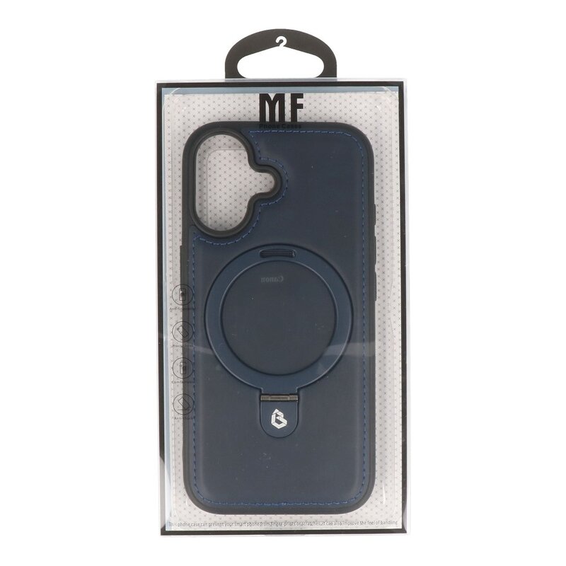 KaiYue Custodia Magsafe in similpelle con standard per iPhone 17 - Blu navy