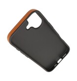 KaiYue Magsafe Lederlook met Standaard Hoesje voor iPhone 17 - Bruin