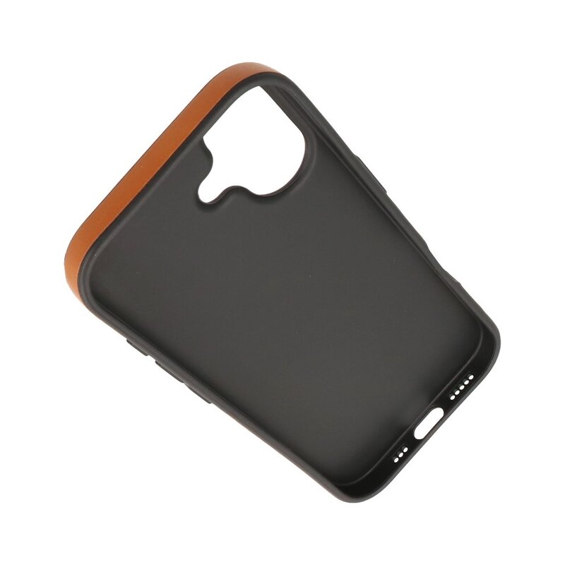 KaiYue Magsafe - Funda estándar de piel sintética para iPhone 17 - Marrón