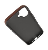 KaiYue Magsafe Lederlook met Standaard Hoesje voor iPhone 17 - Mocca