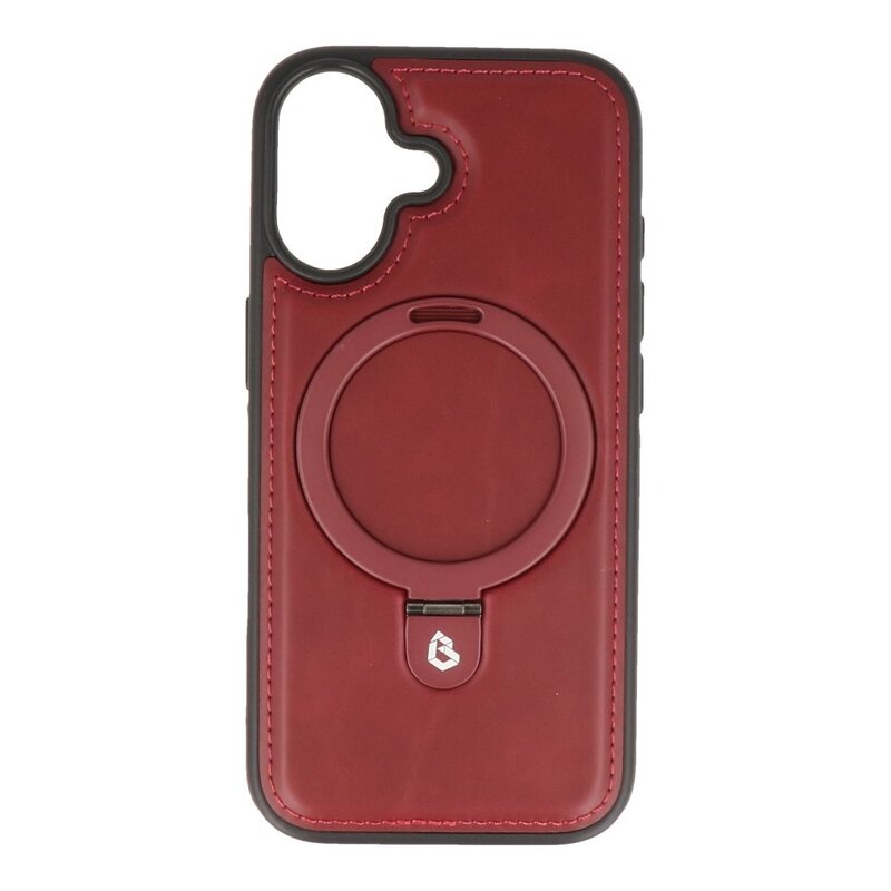 KaiYue Custodia Magsafe in similpelle con standard per iPhone 17 - Rosso Bordeaux