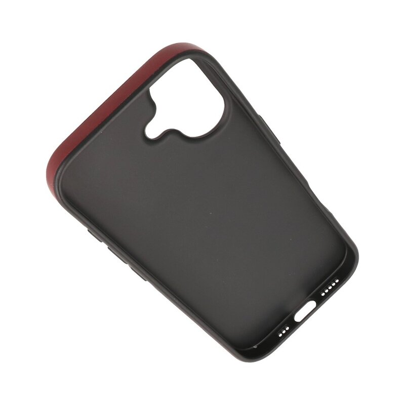 KaiYue Magsafe - Funda estándar de piel sintética para iPhone 17 - Rojo Burdeos