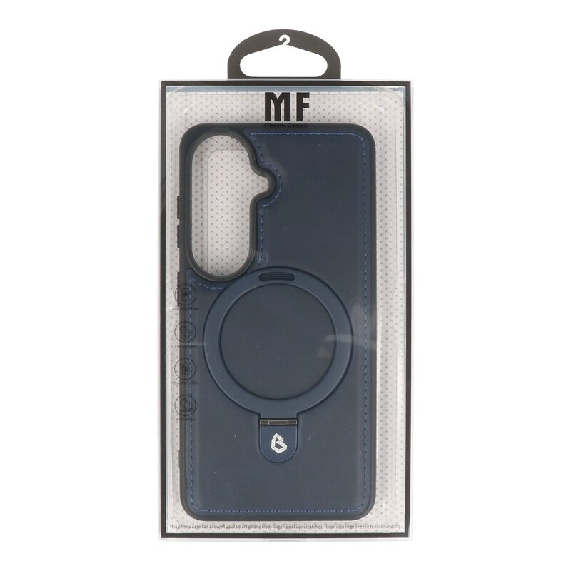 KaiYue Magsafe Leather Look with Standard Case for Samsung Galaxy S26 - Navy