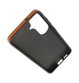 KaiYue Étui MagSafe aspect cuir avec coque standard pour Samsung Galaxy S26 - Marron