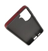 KaiYue Étui MagSafe aspect cuir avec coque standard pour Samsung Galaxy S26 Plus - Rouge Bordeaux