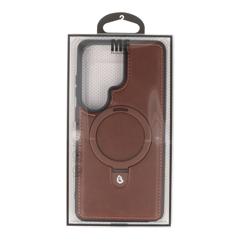 KaiYue Custodia Magsafe in similpelle con standard per Samsung Galaxy S26 Ultra - Mocca