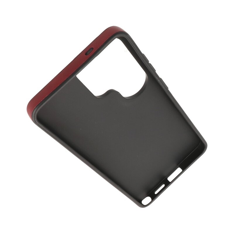 KaiYue Custodia Magsafe in similpelle con standard per Samsung Galaxy S26 Ultra - Rosso Bordeaux