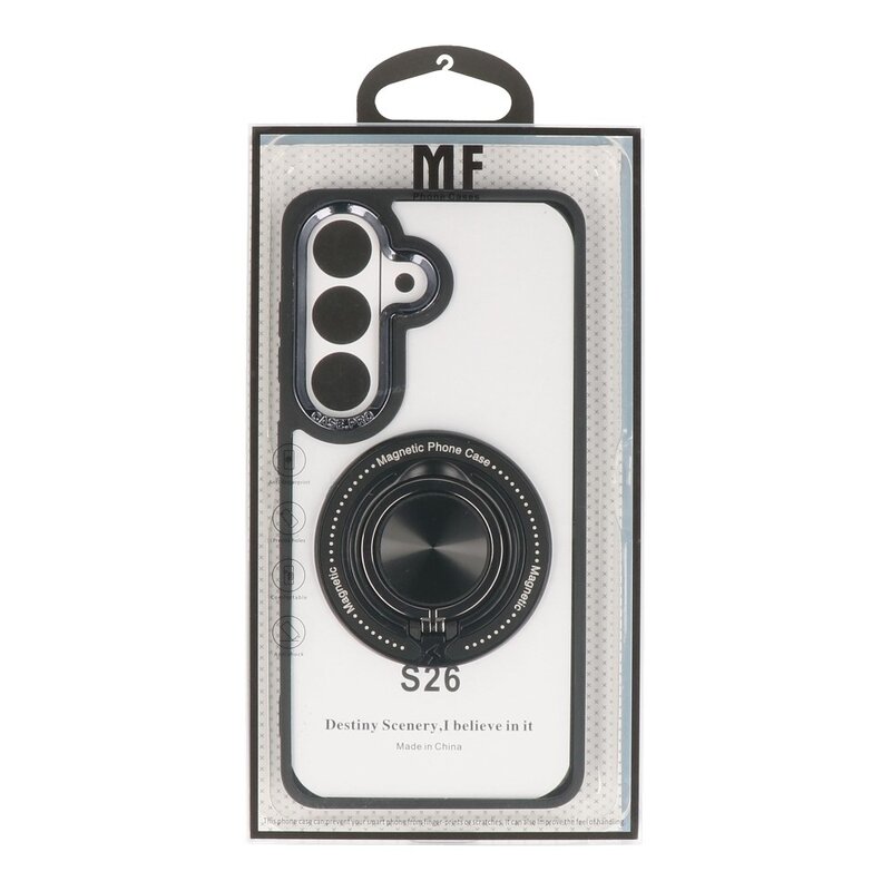 Smart Smart Magnetisk med 360 Graders Stand Cover til Samsung Galaxy S26 - Sort