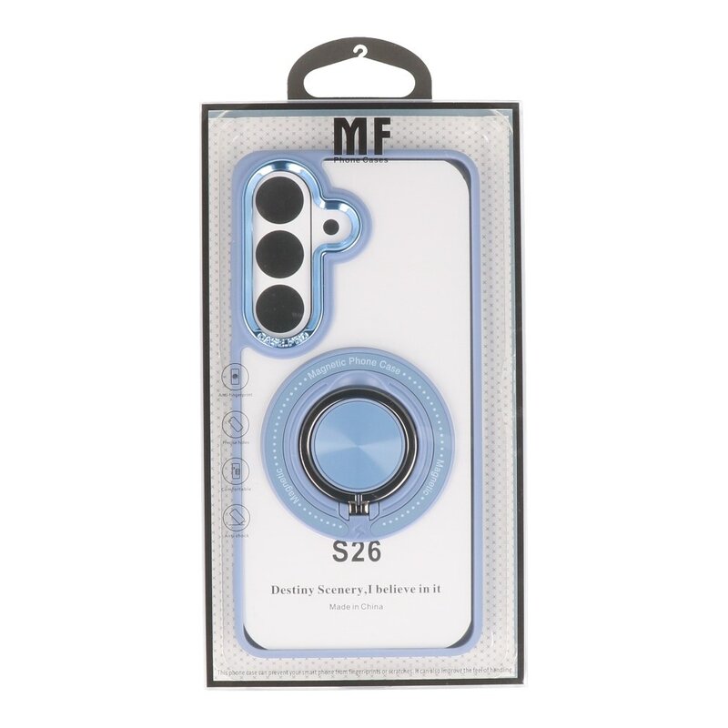 Smart Custodia magnetica intelligente con supporto a 360 gradi per Samsung Galaxy S26 - Blu