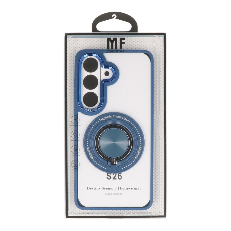 Smart Smart Magnetisk med 360 Graders Stand Cover til Samsung Galaxy S26 - Mørkeblå