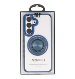 Smart Smart Magnetic with 360 Degree Stand Case for Samsung Galaxy S26 Plus - Dark Blue